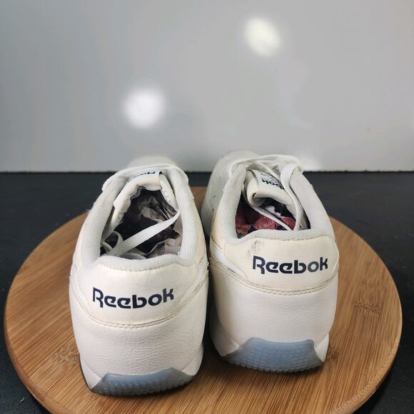 Mens Reebok Classic Leather Sz 10.5 010721 White Leather Casual Sneakers Shoes - Picture 2 of 8